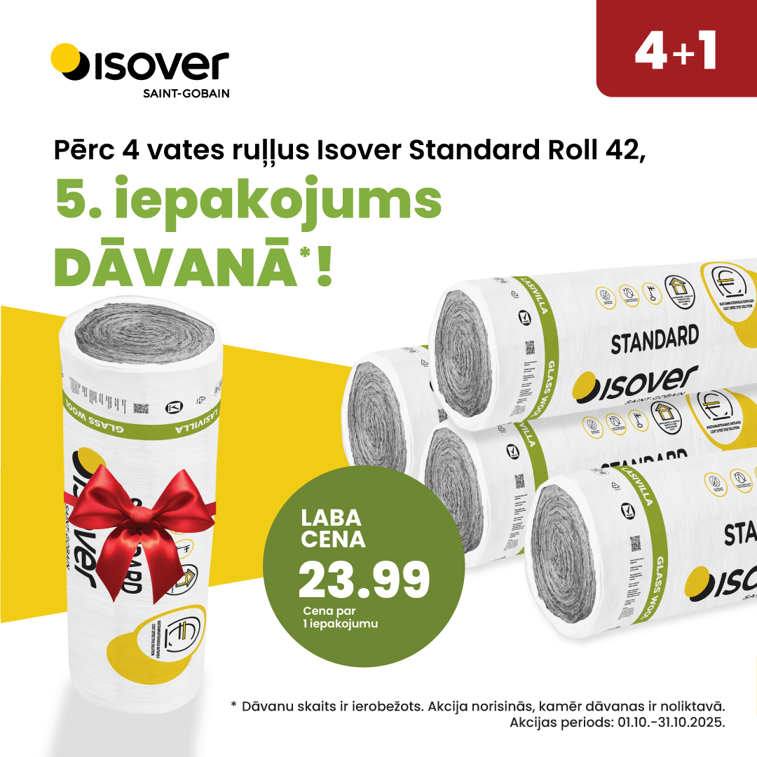 Oktobrī siltini izdevīgi ar ISOVER!